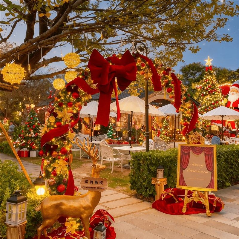 圣诞藤条christmas装饰品圣诞节场景布置造景氛围摆件圣诞主题