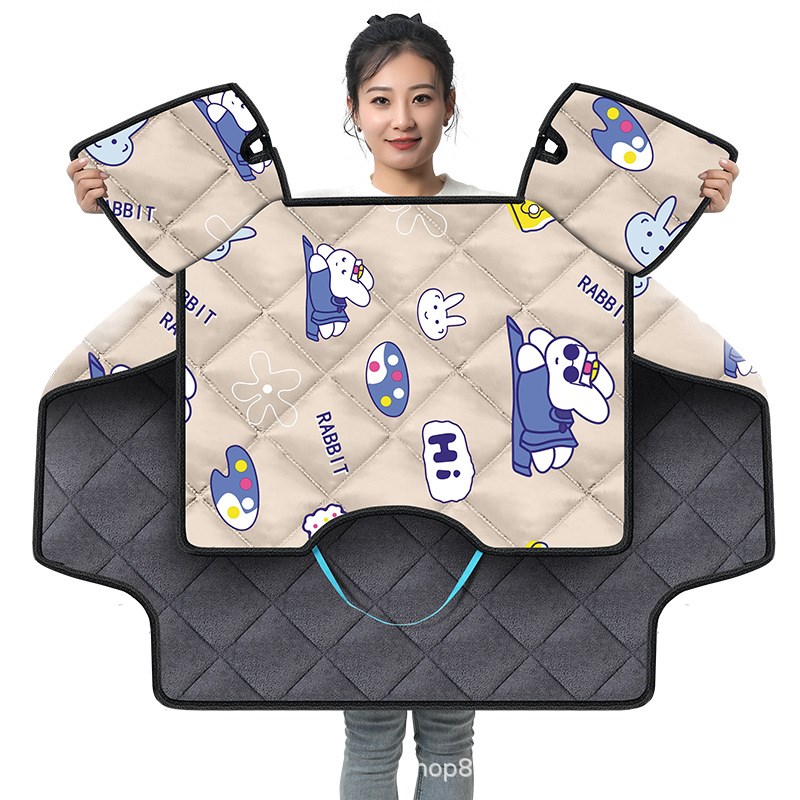 电动摩托车挡风被冬季加绒加厚双面防雨水秋冬电瓶电车防寒防风罩