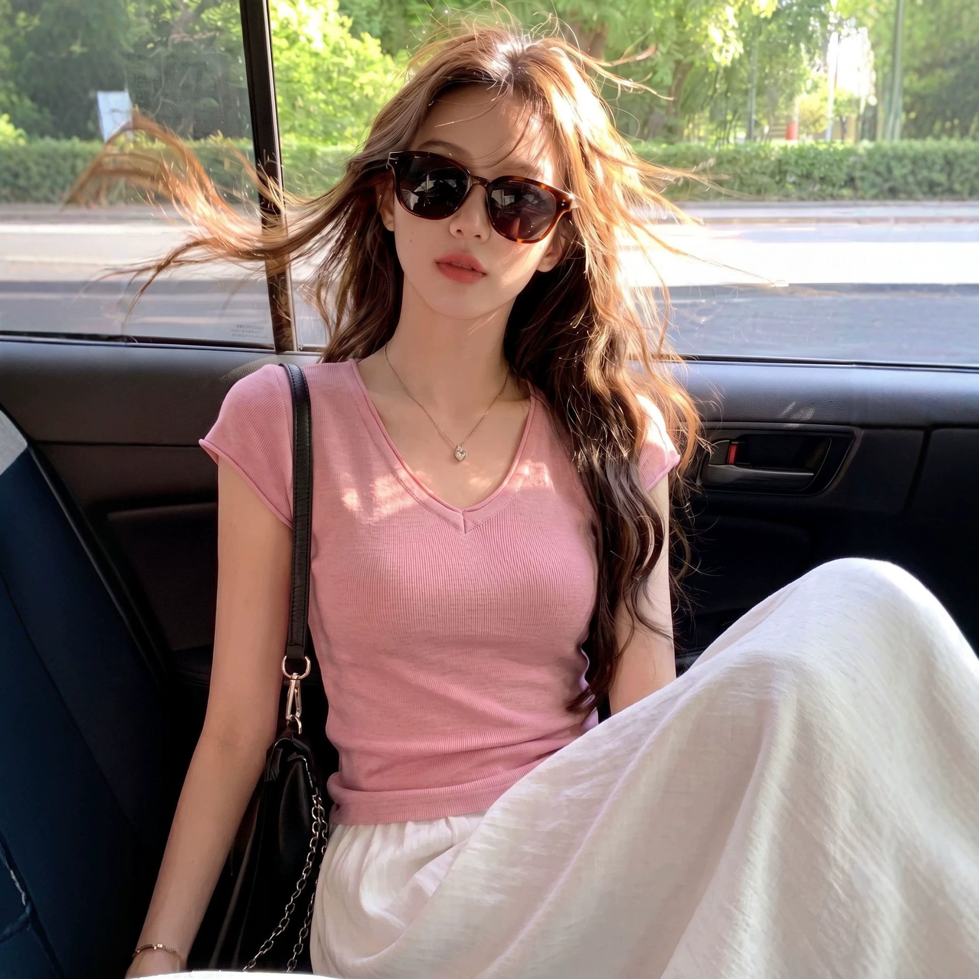 韩系漂亮设计感上衣女夏2026新款小个子独特绝美巨好看的短袖t恤