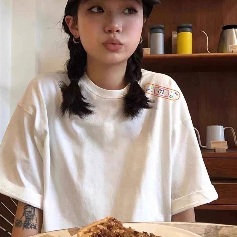 美式复古高街百搭短袖t恤女夏季2025新款设计感小众宽松半袖上衣