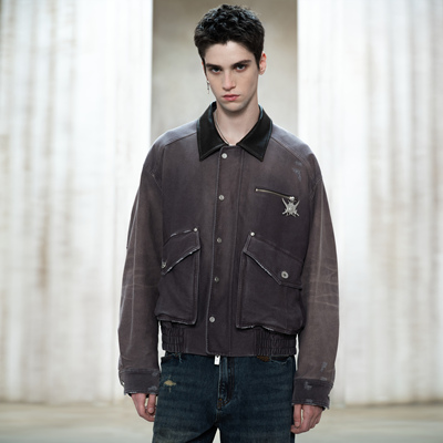 原创染色高级感街头水洗夹克外套