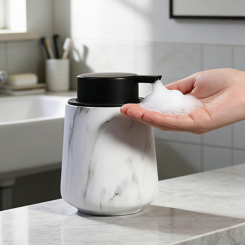 大理石纹洗手液起泡瓶洗手间按压式泡沫瓶高档洗发水沐浴露分装瓶,家庭/个人清洁工具,起泡瓶,淘宝优惠券,粉丝福利购,淘宝优惠卷