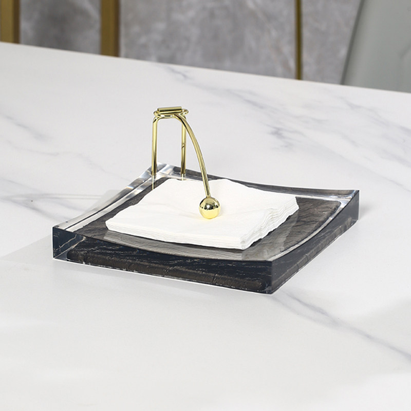 纸巾座纸巾架压纸夹方巾纸架托