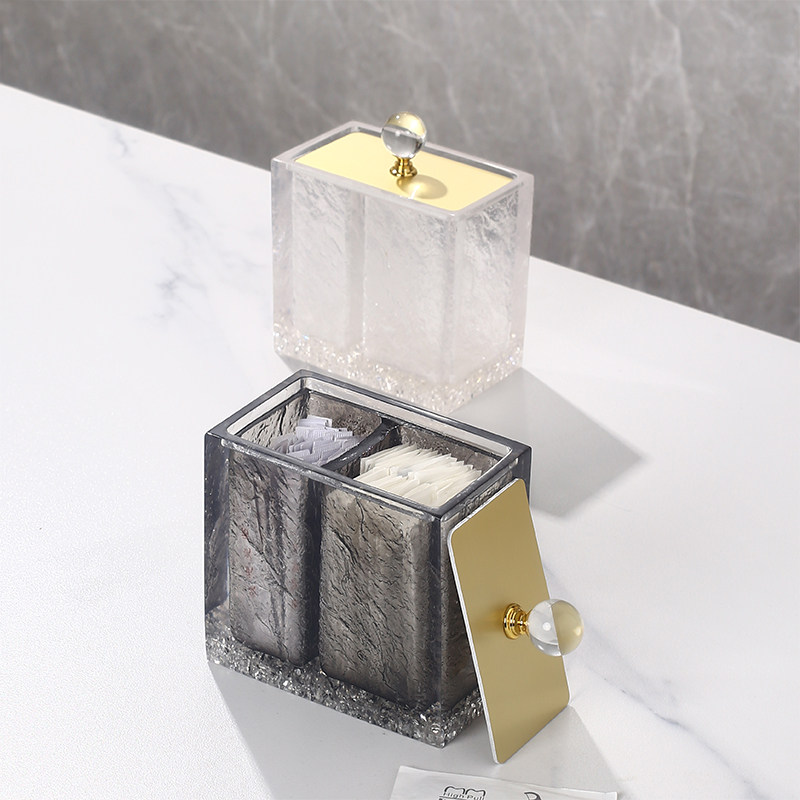 2026新款高颜值牙签盒家用高档棉签盒创意牙线棉签二合一收纳盒,收纳整理,牙签盒,淘宝优惠券,粉丝福利购,淘宝优惠卷