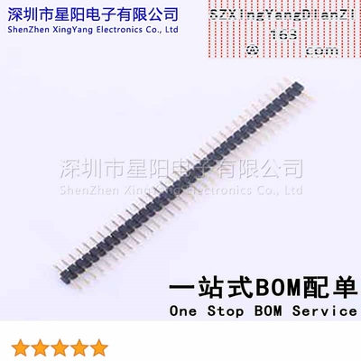 X4611WV-35I-C28D40 2mm 1x35P直插 方针 排数 单排 总PIN位数35