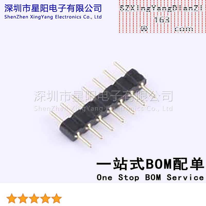 X5511WV-07-C35D35-1000 (5Pcs)2.54mm 1x7P直插 圆针 排数 单排