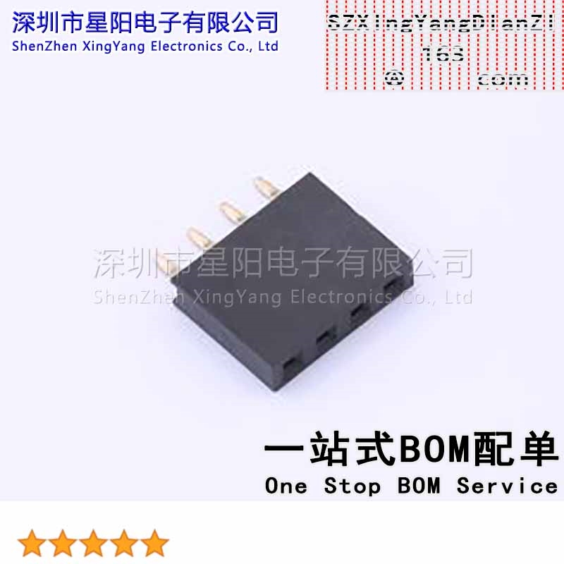 X6511FRS-04-C85D30 (5Pcs)2.54mm 1x4P排数 单排 总孔位数4间距2