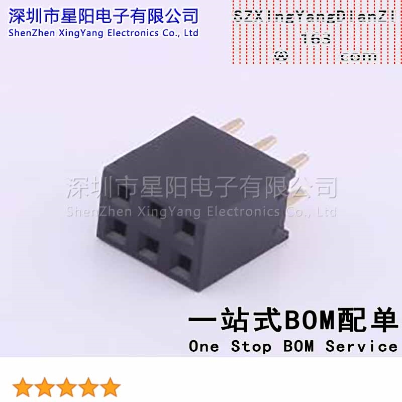 X6521FV-2x03-C85D32 (5Pcs)2.54mm 2x3P Y型PC3.2 PBT 1u quot排