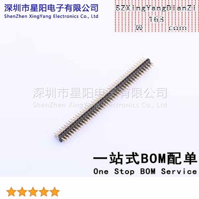 X1321WV-2x40J-C30D23 1.27mm 2x40P直插 方针 排数 双排 总PIN位