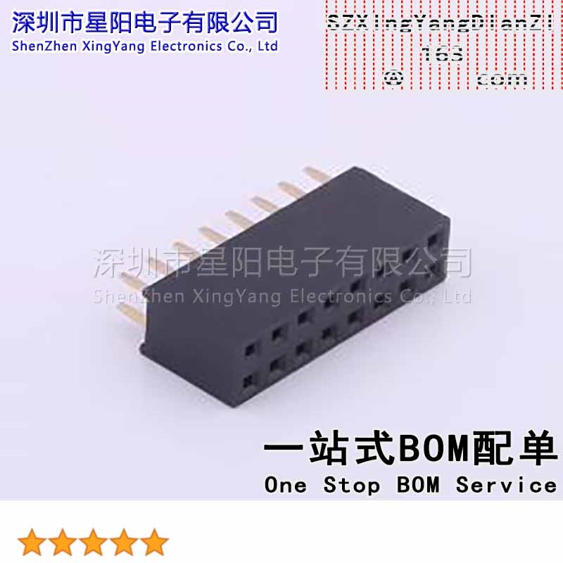 X6521FV-2x08-C85D32 2.54mm 2x8P Y型PC3.2 PBT 1u quot排数 双