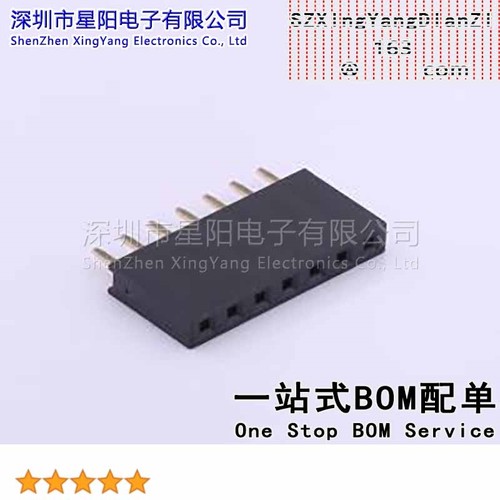 X6511FV-07-C85D32 (5Pcs)2.54mm 1x7P Y型PC3.2 PBT 1u quot排数