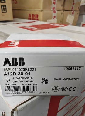 ABB交流接触器A12D-30-01系列