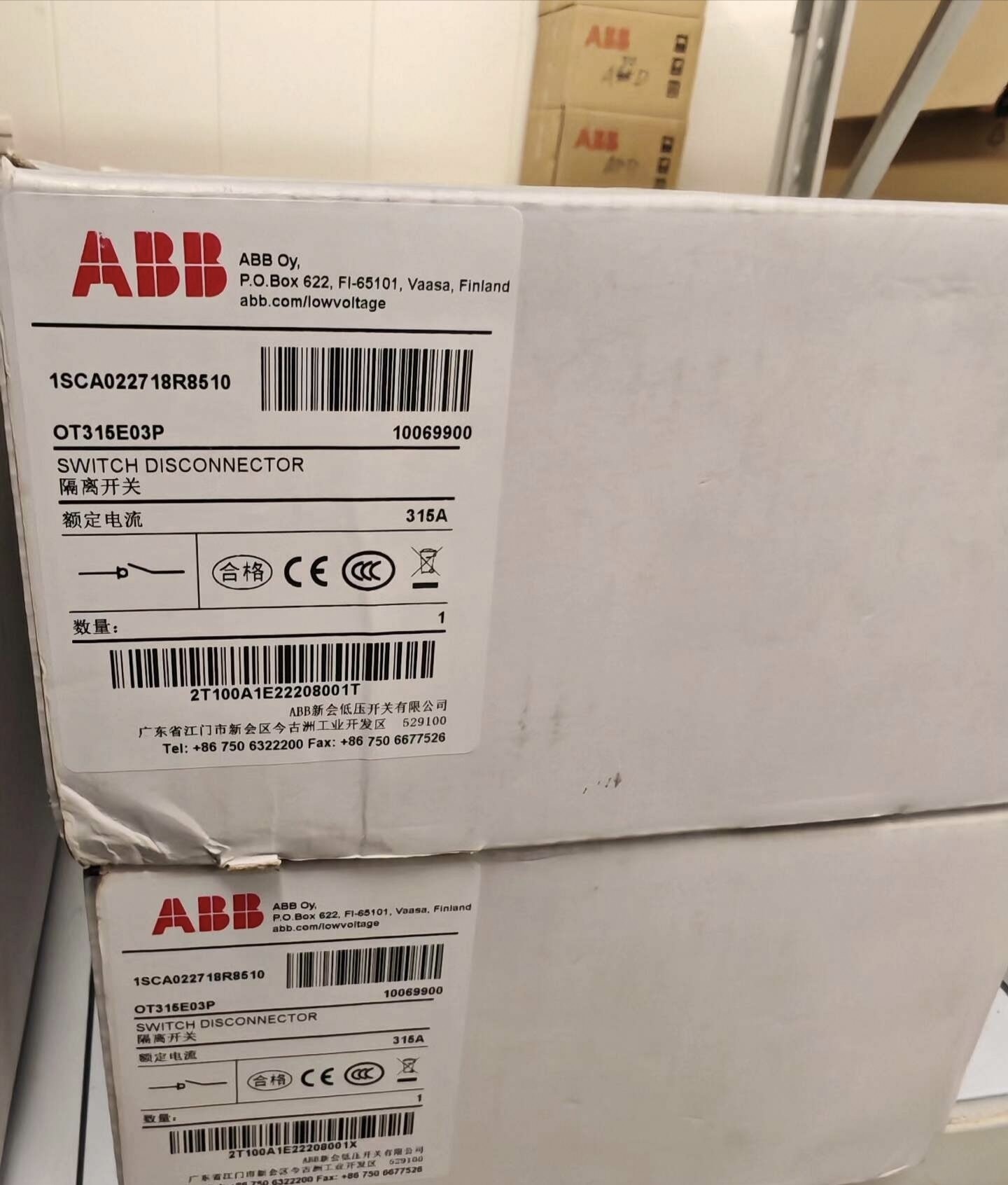 ABB隔离开关OT315E03P 10069900