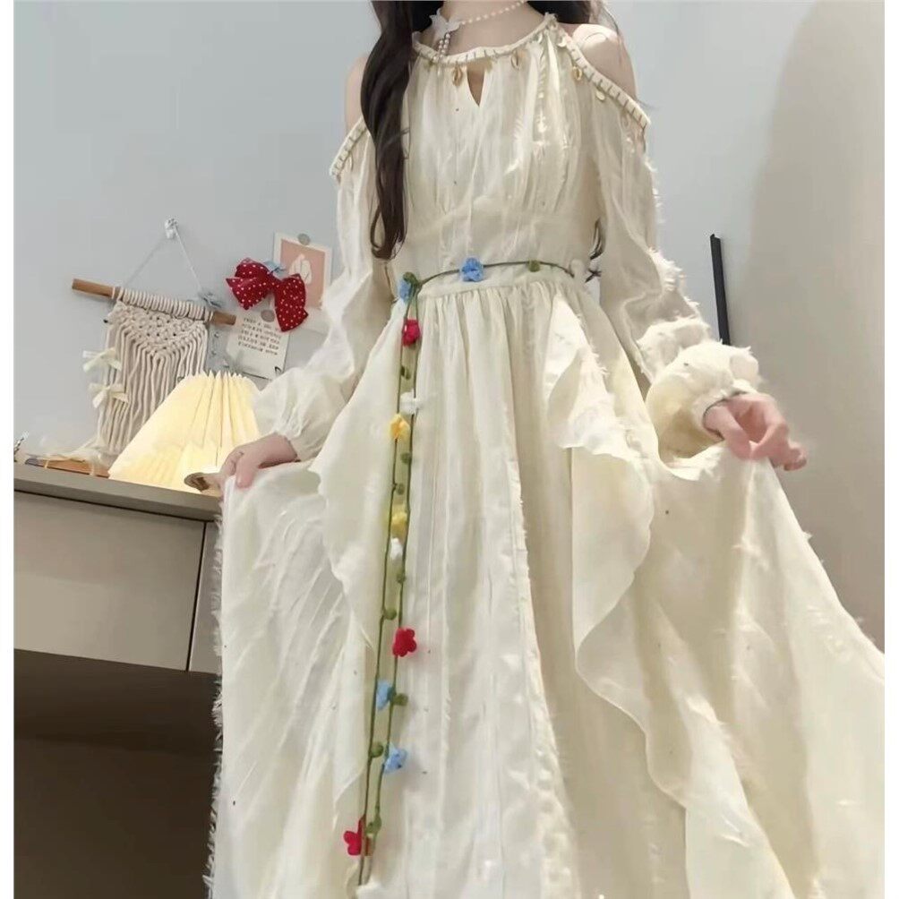 法式甜美针织花朵腰链超仙百搭腰带配连衣裙小众腰饰配饰新品