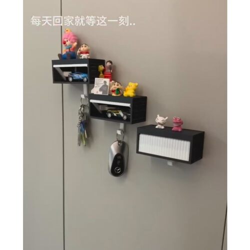 3D打印开关车库钥匙挂开关车库件钥匙挂架车库车钥匙挂钩钥匙扣