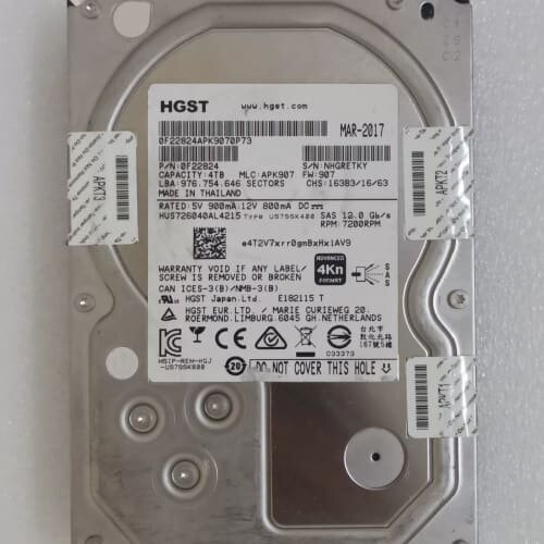 议价HGST日立 HUS726040AL4215 4T 3.5寸可维修