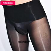 新款 912针油亮光腿神器马油袜无缝套男士 丝袜性感丝滑