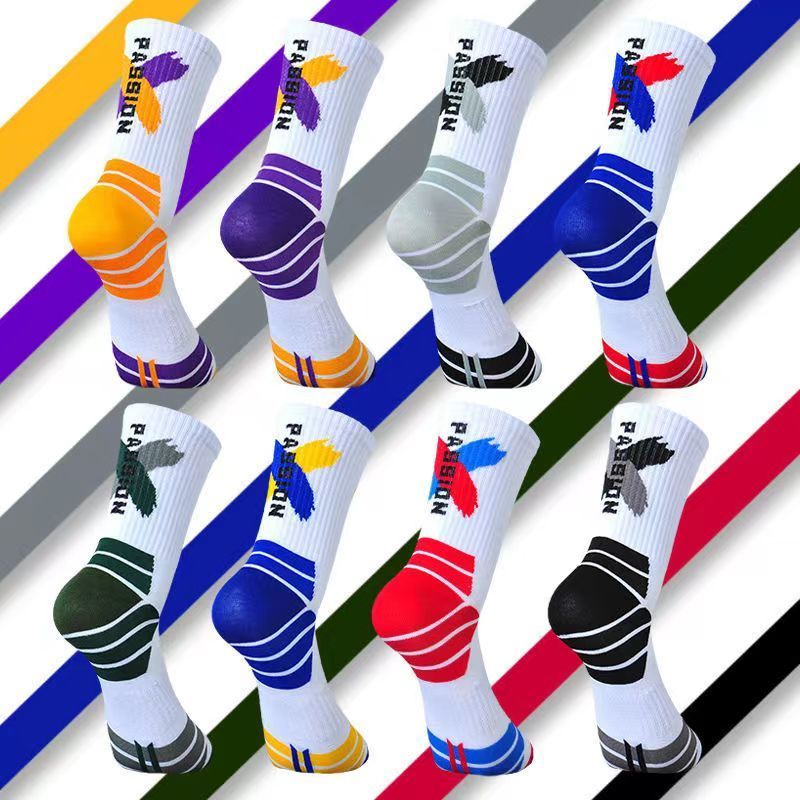 吸汗防臭透气纯棉高筒篮球袜薄款