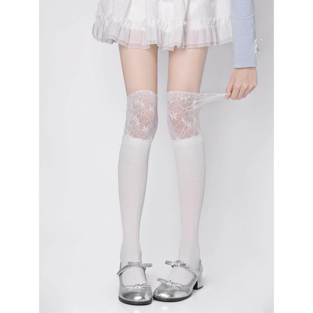 日系Jk白色过膝蕾丝袜秋冬女纯欲芭蕾风长筒袜子配长靴子小皮鞋,女士内衣/男士内衣/家居服,连裤袜/打底袜,淘宝优惠券,粉丝福利购,淘宝优惠卷