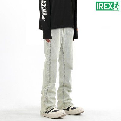 美式高街黄泥牛仔裤男女