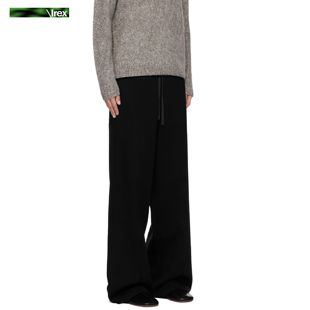 IREX秋季欧美运动阔腿休闲卫裤男女宽松直筒垂感松紧腰抽绳拖地裤