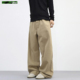 工装 裤 男女同款 IREX卡其色高级感休闲裤 基础廓形直筒阔腿裤 子男潮