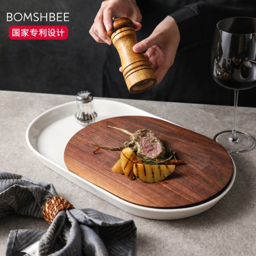 美国BOMSHBEE简约食物上菜盘餐盘