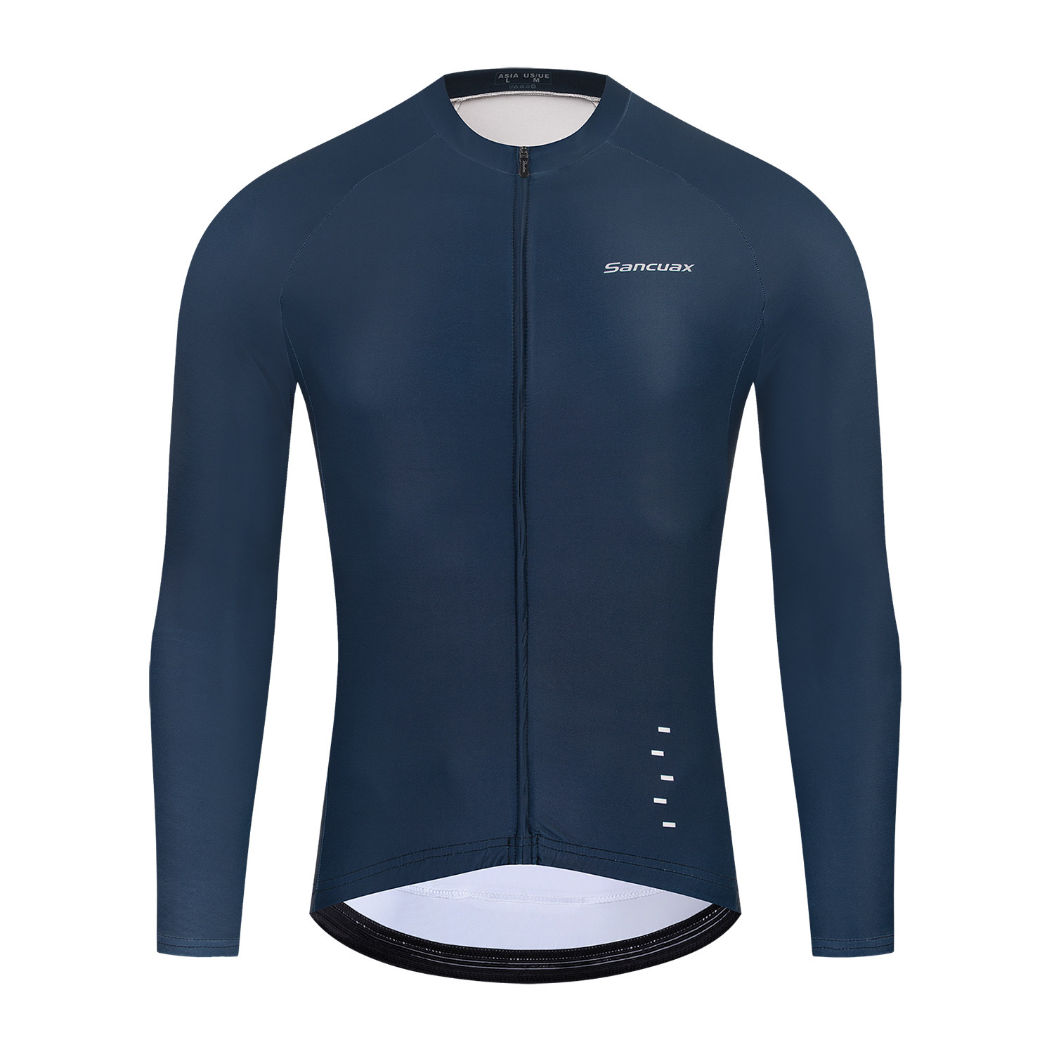 夏季男式自行车简约纯色骑行服公路车长袖骑行上衣牛奶丝透气面料