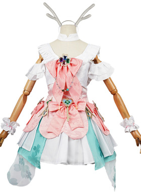 金狐狸瑶时之祈愿COS王者荣耀瑶四叶草之恋C服瑶情人节皮肤COS服