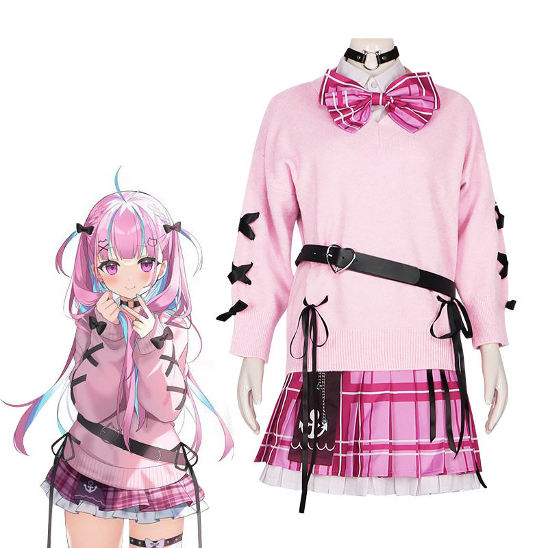 虚拟vtuber凑阿库娅阿夸cos服二次元动漫cosplay服装日系学生套装