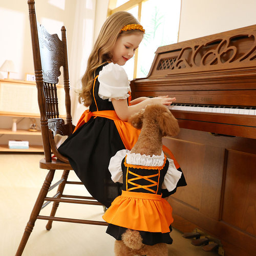 万圣节服装德国啤酒节女童演出服宠物狗狗cosplay服亚马逊货源