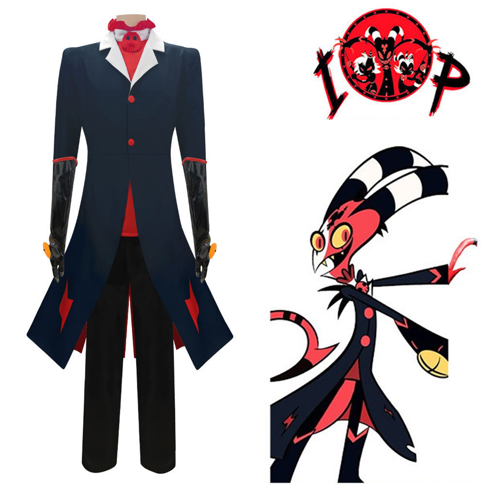 地狱客栈cosplay 万圣节表演服 Blitzo 男女服装极恶老大cos服