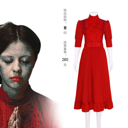 恐怖电影欲珠服装 珀尔cos服 X前传万圣节角色扮演服装工厂现货