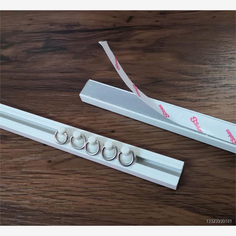 阳台窗帘轨道免打孔可转