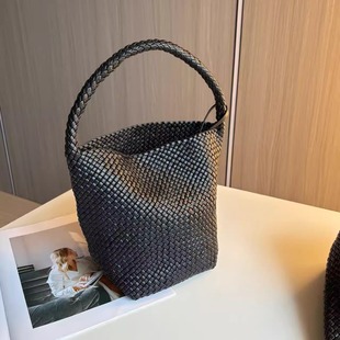 2025新款 小众设计感编织包大容量高级感菜篮子包单肩包潮手提