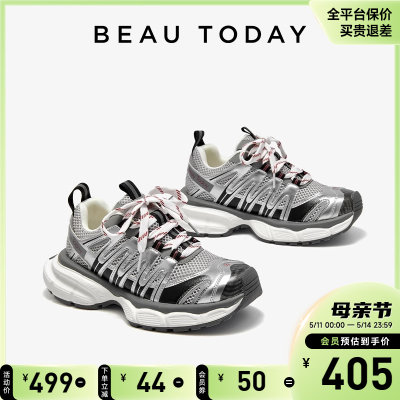 BeauToday厚底老爹鞋网面