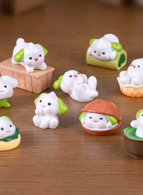 微景观卡通小动物可爱小狗摆件手工造景树脂装饰桌面多肉花盆摆设