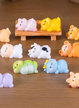 微景观小动物摆件可爱十二生肖卡通树脂桌面装饰品创意手工小摆设