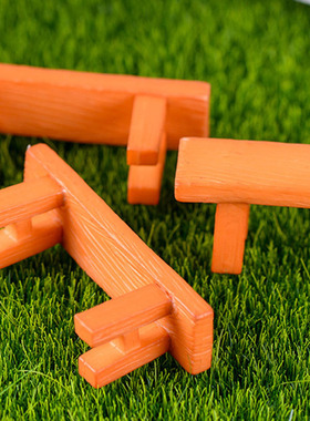 微景观造景装饰小摆件pvc木椅子 板凳 小凳子 生态瓶多肉植物配饰