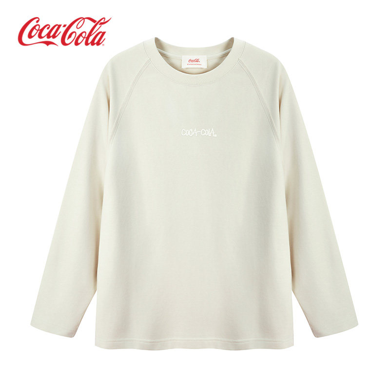 【商场同款】Coca-Cola可口可乐 简约Logo刺绣长袖T恤
