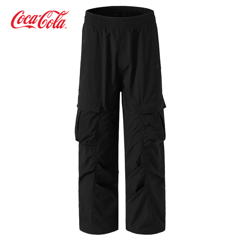 可口可乐美式复古直筒工装休闲裤