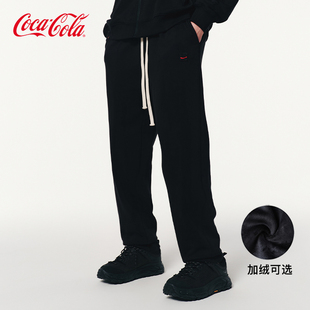 子直筒宽松卫裤 Coca 男女生简约运动裤 可口可乐休闲裤 Cola