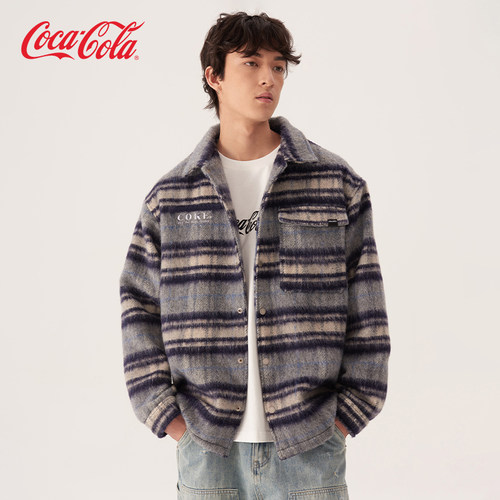 Coca-Cola/可口可乐毛呢长袖衬衫