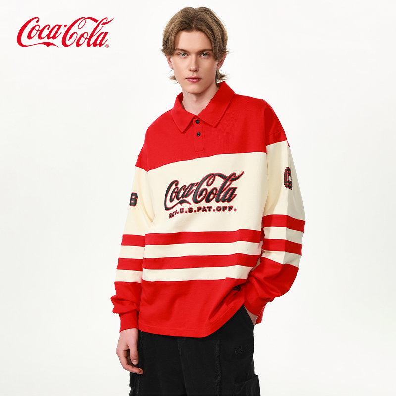 Coca-Cola/可口可乐长袖Polo衫