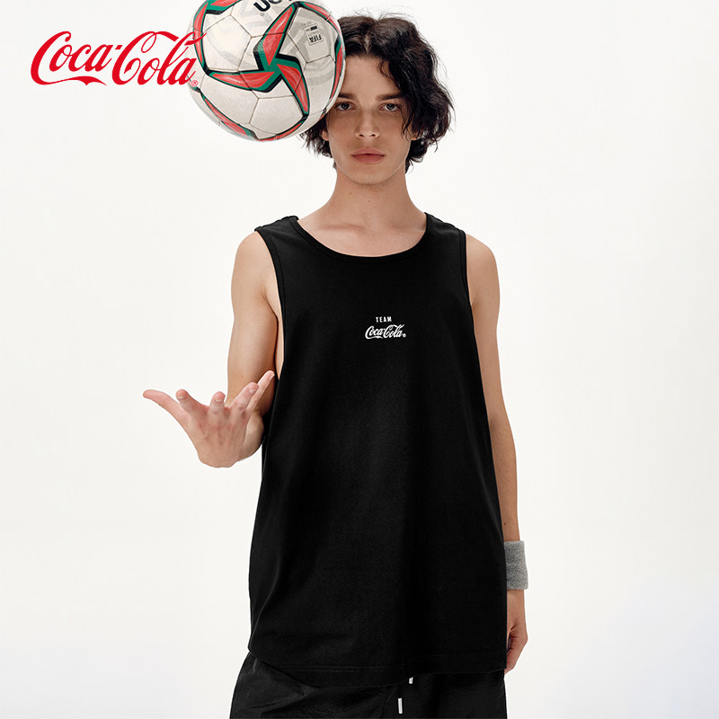 【商场同款】Coca-Cola/可口可乐×巴黎奥运会 宽松休闲T恤背心男