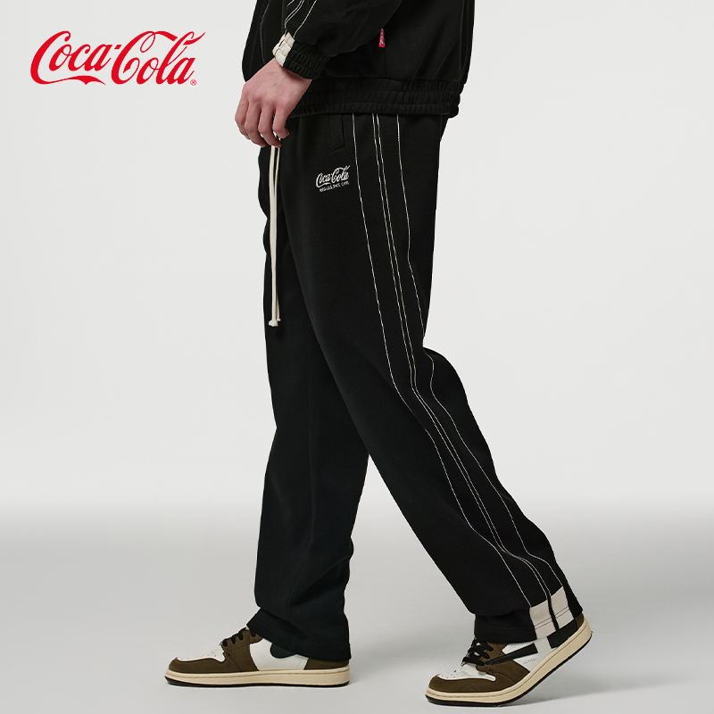 Coca-Cola可口可乐拼接休闲裤