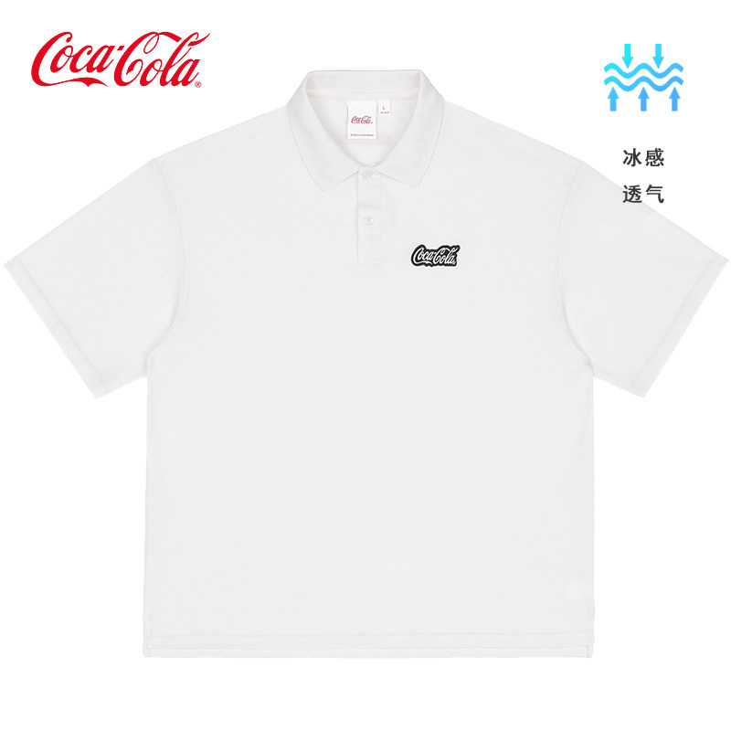 Coca-Cola/可口可乐 索罗娜冰感短袖男女夏季美式基础纯色