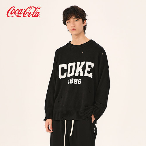 Coca-Cola/可口可乐针织圆领毛衣