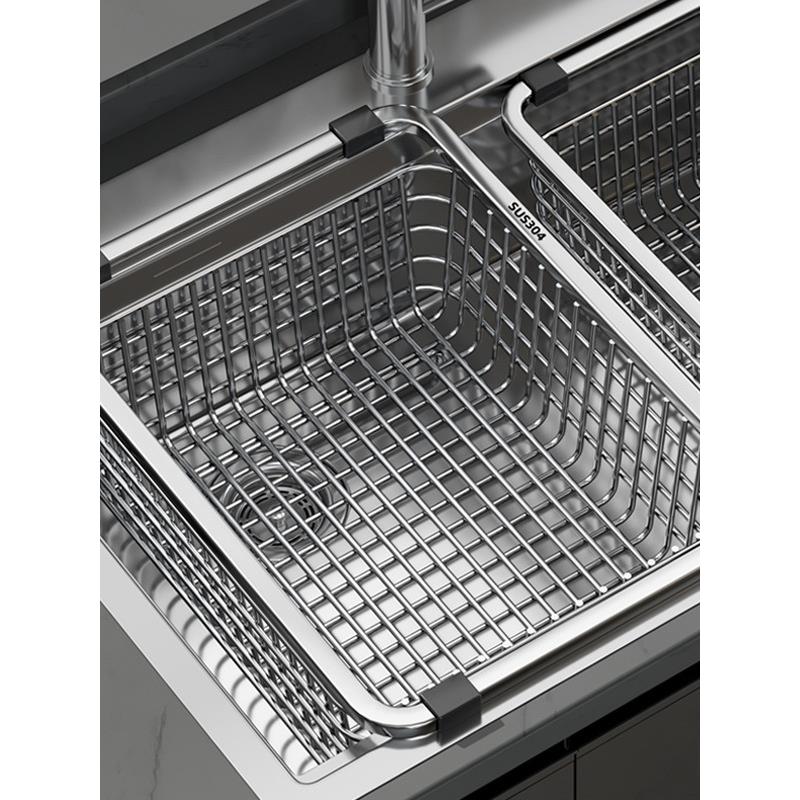 304不锈钢沥水篮厨房水槽置物架沥水架洗碗池洗菜盆碗碟架滤水盘