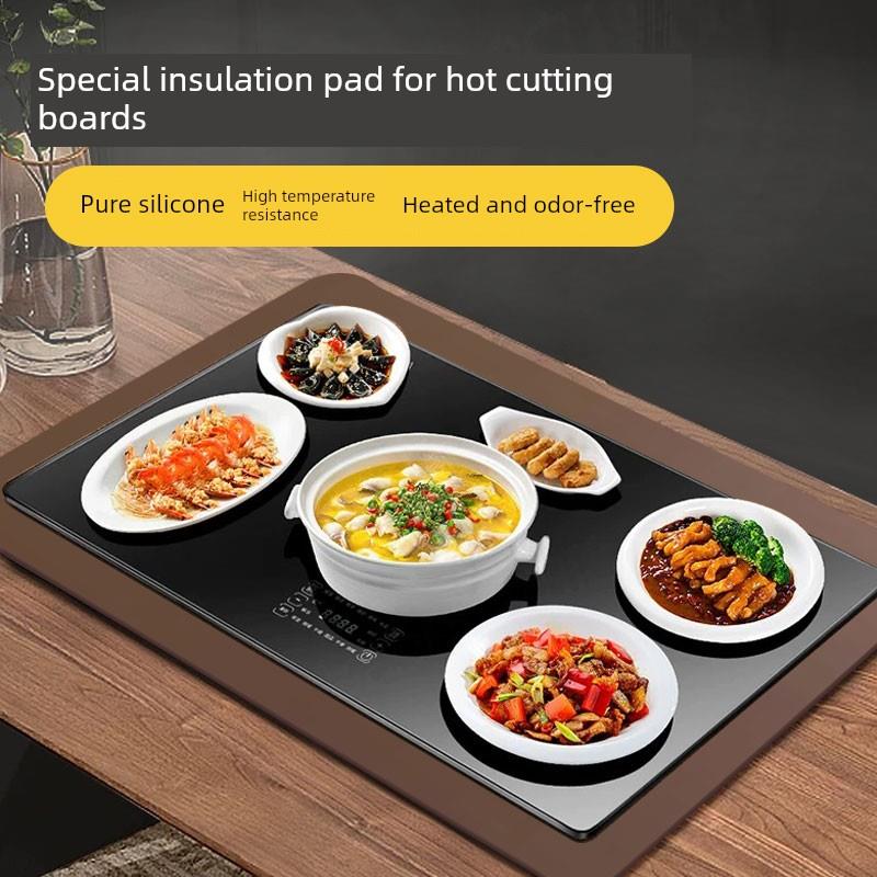 乐沃暖菜板专用桌垫保温板纯硅胶隔热垫热菜板防烫垫耐高温大尺寸